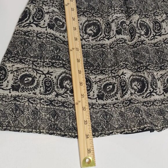 Madewell Dress Womens Size 00 Black Paisley Silk Cut Out Back Whimsigoth Retro - Picture 16 of 16